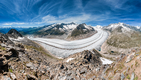 Naturaufnahme vom Aletschgletscher im Wallis.