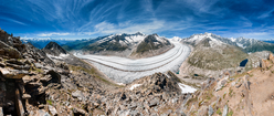Naturaufnahme vom Aletschgletscher im Wallis.